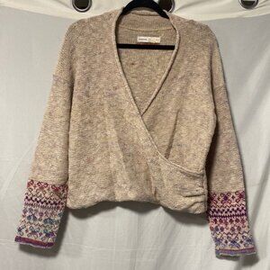 Anthropologie Nordic Wrap Sweater  Small